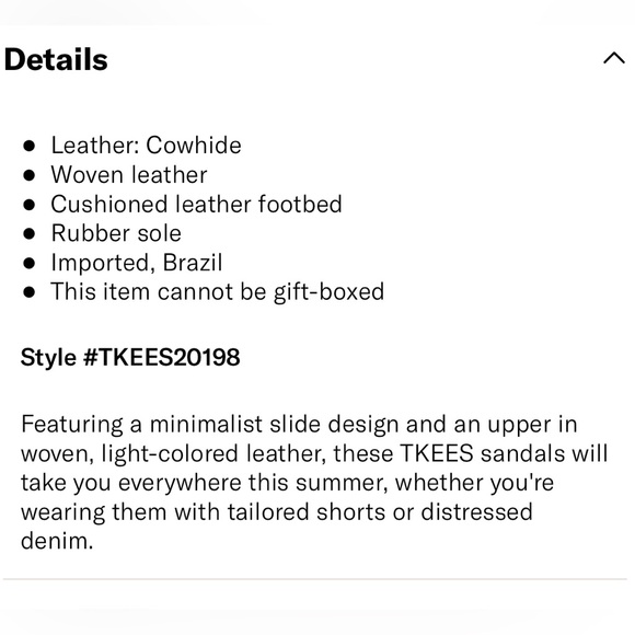 WOMENS size 7 TKEES vanilla woven sandal - Picture 4 of 8